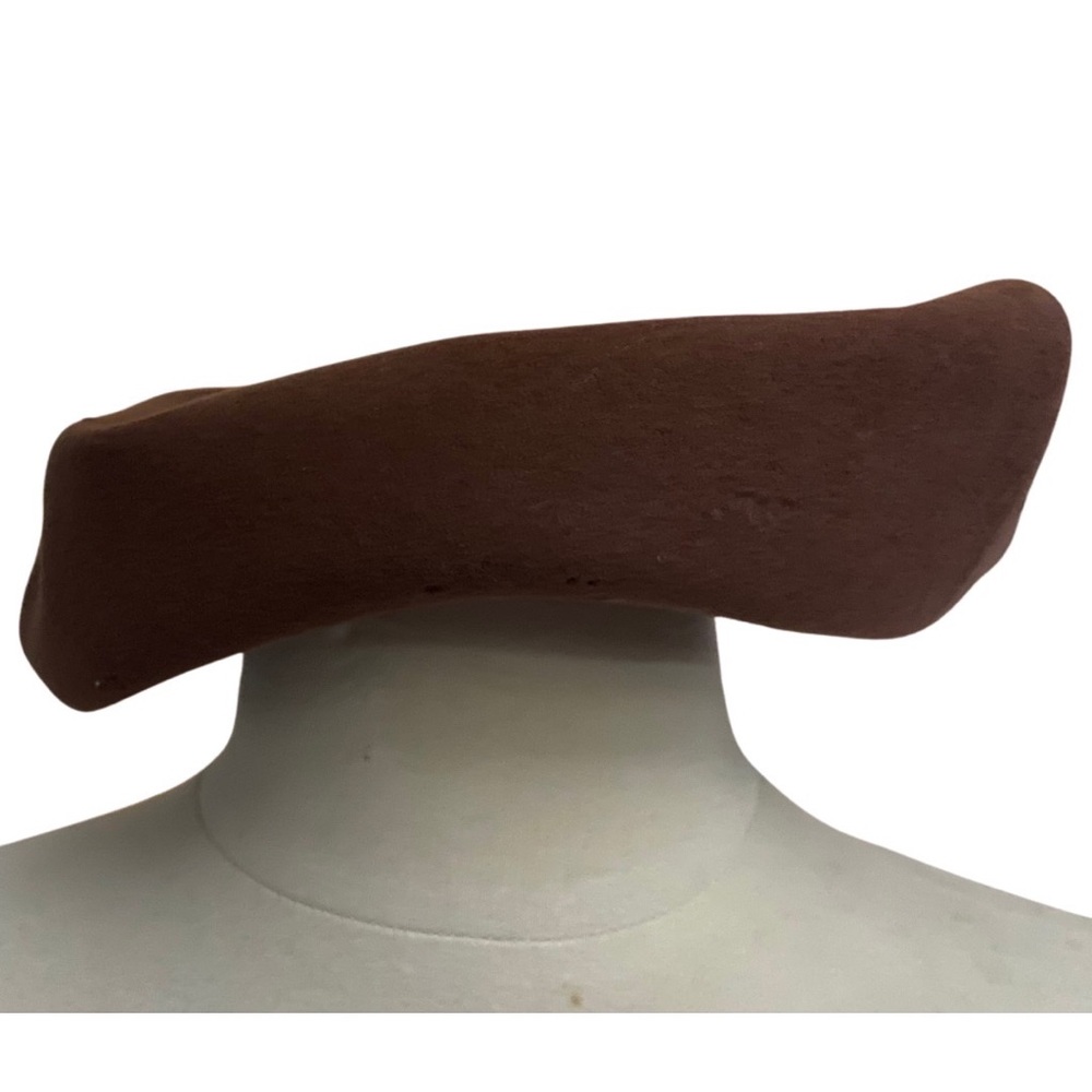 GLENOVER VINTAGE brown wool beret Henry Pollak INC NY, 22”